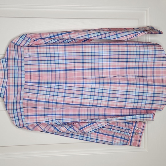 Class Club Pink Blue White Plaid Button Down Shirt Size 6/7 NWT - Picture 2 of 12